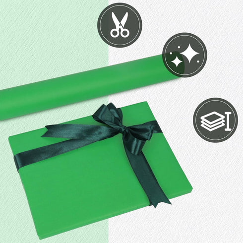 Shindel Dark Green Wrapping Paper Roll, 32.8Ft. Kraft Paper for Packing Gift Wrapping Parcel Wall Art Crafts Bulletin Boards Wedding Birthday...