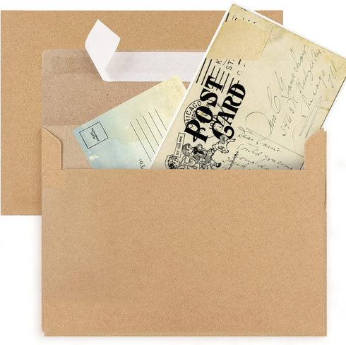 50 Pack Kraft Envelopes,A7 Envelopes,5x7 Envelopes for Invitations,Wedding, Baby Shower,Brown Kraft Envelopes for Personalize Gift Cards, Birthday...