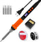 Soldering Iron Kit, 90W LED Display Adjustable Temperature Soldering Iron Automatic Sleep Mode Soldering Gun with 5PCS Tips, Solder Wire, Stand, F...