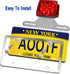 Aootf Trailer License Plate Bracket Holder- Truck/RVs/Boats Aluminum Car Tag Holder and Stainless Steel Chrome Frame, Universal License Plate Ligh...