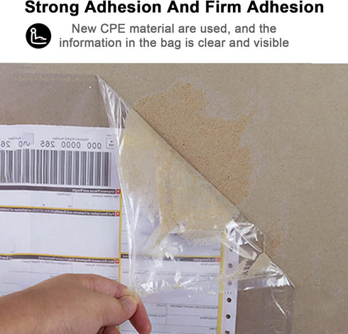 100 PCS shipping label sleeves, 7.5"x 5.5" Shipping Label Envelopes, Clear envelopes Adhesive Top Loading Packing List...