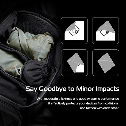 ULANZI Magic Universal Storage Cloth, Easy Wrapping and Safe Protection from Collissions? Bumping and Friction for Camera & Digital Accessories (4...