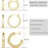 14K Gold Plated Hoop Earrings for Women, 3 Pairs Lightweight Chunky Gold Hoops Earrings Set, Hypoallergenic Trendy Small Huggie Gold Earring Jewel...