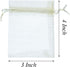 FOCCIUP 100 Pcs 3x4 Inches Mixed Color Organza Gift Bags with Drawstring for Christmas Wedding Birthday Party Favor...