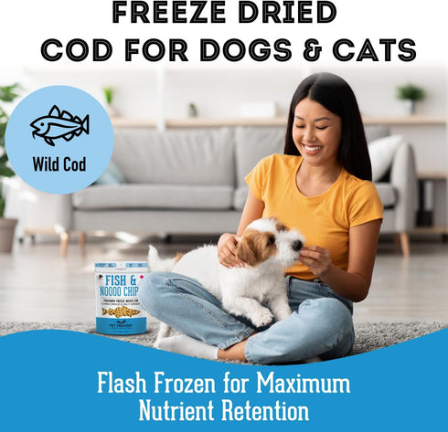 Wild Cod for Dogs & Cats (1.41 oz, Pack of 1) - Freeze Dried Single Ingredient Dog Treats - Natural Dog Treats, Grain Free...