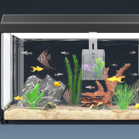 POPETPOP Fish Tank Decorations Water Planter Hanging Aquatic Holder Fish Tank Aquarium Planting Cup Crystal Glass Aquatic Garden Kit Indoor Transp...