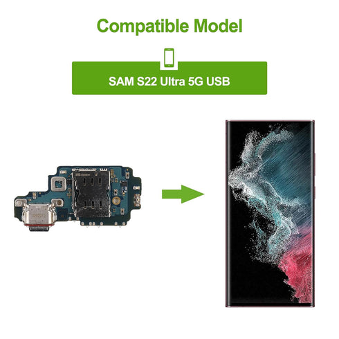 USB Charger Dock Connector Replacement for Samsung Galaxy S22 Ultra SM-S908U S908U1 USB Charging Port Flex Cable...