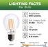 Bioluz LED 92 CRI E26 LED Bulb 60 Watt Dimmable Edison Bulbs Warm White Clear Pendant Light Bulbs UL Listed Title 20 High Efficacy Lighting 6-Pack...