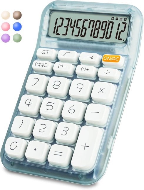Mechanical Switch Calculator,12 Digits,Large LCD Display,Purple Calculator Big Buttons,Cute Calculator,Calculators Desktop Calculator,Aesthetic Ca...