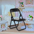 12pcs Mini Foldable Chairs Dollhouse Mini Stand Model Chair Desk Phone Stand for Dollhouse Decoration...