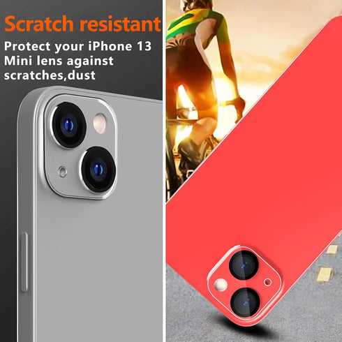 Ferilinso Designed for iPhone 13 Mini Screen Protector, 3 Pack HD Tempered Glass with 2 Pack Camera Lens Protector, Case Friendly, 9H Hardness, Bu...