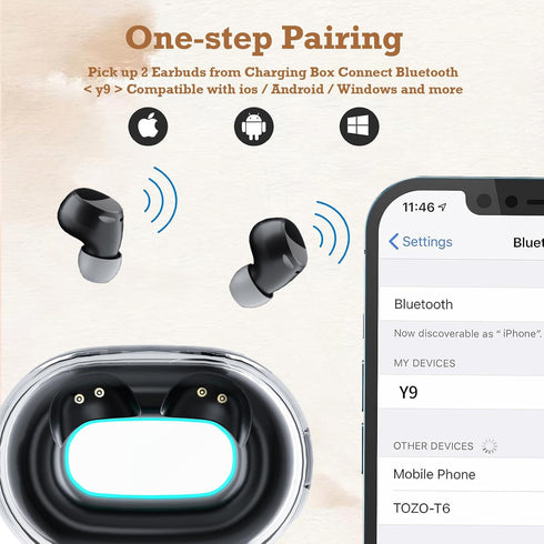 Skin Tone Mini Small Bluetooth Earbuds Invisible Wireless for Small Ear Canals Low Profile Smallest Sleep Micro Discreet Hidden Earbuds Small Ears...