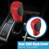 Gear Shift Lever Cover Automotive Interior Gear Shift Knob Trim for Honda 11th Civic 2022 2023 Black Red Faux Leather Red Line...