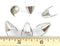 Nailheads Spots Studs 2 Prong Round Cone-Shaped 1/2"; Steel with Nickel Finish; 100 Pcs...