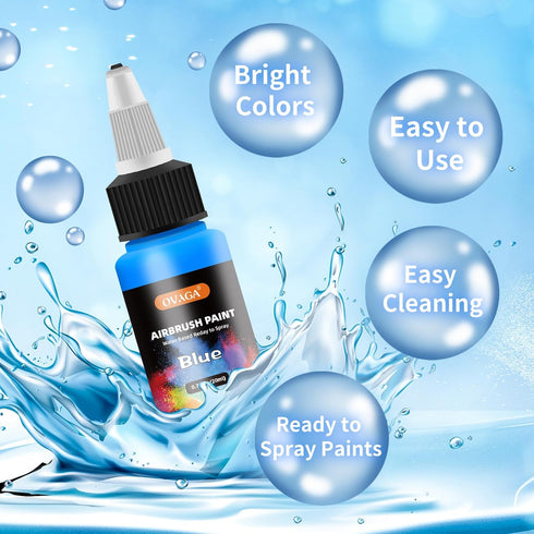 Airbrush Paint, 11 Colors Airbrush Paint Set (20 ml/0.7 oz), Ready to Spray, Opaque & Neon Colors, Water-Based, Premium Acrylic Airbrush Paint Kit...