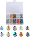 150Pcs Crystal Teardrops - Novborcz 8x9mm Top Drilled Teardrops DIY Projects Earrings Necklaces Bracelets for Jewelry Making Home Hanging Decorati...