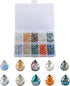 150Pcs Crystal Teardrops - Novborcz 8x9mm Top Drilled Teardrops DIY Projects Earrings Necklaces Bracelets for Jewelry Making Home Hanging Decorati...
