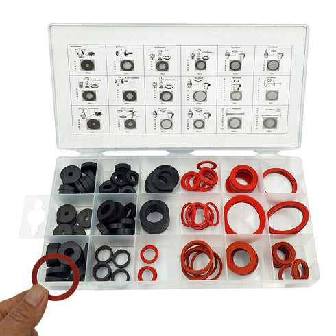 141 PCS Rubber Sealing Washer Kit with 225 PCS Faucet O-Rings Gasket Seal Assortment Set,34 Different Assorted Sizes...