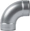 4" Inch 90? Degree Galvanized Steel Duct Elbow - Pressed Industrial Connector Bend - Ventilation Pipe Fitting - Dryer, Exhaust, Extractor Hood Air...