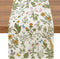 Floral Wildflowers Table Runner, Spring Butterfly Herbs Farmhouse Holiday Home Kitchen Dining Table Decoration, 13 x 72 Inch...