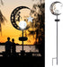 Solar Garden Decor Light - Moon Fairy Stake with Waterdrop & Star Charms, Waterproof Cool White for Patio, Lawn, Pathway, Yard...