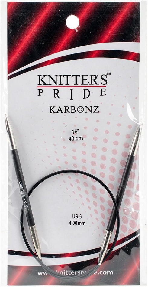 Karbonz Fixed Circular Needles 16-Size 6/4mm...