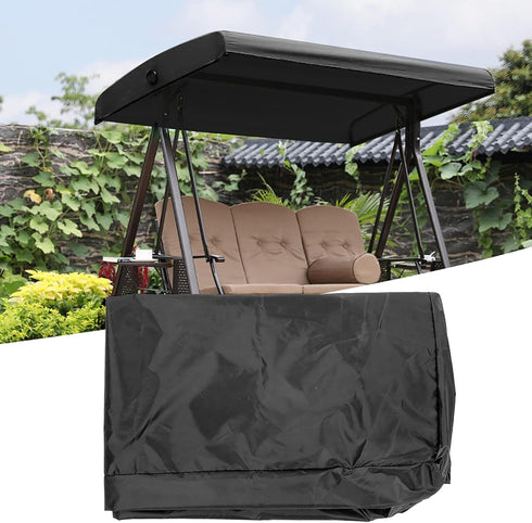 Outdoor Patio Swing Canopy Cover, Waterproof Swing Chair Porch Top Sun Shade UV Resistant Awning Glider Windproof Hammock Roof Protection Replacem...