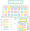 Classroom Calendar Bulletin Board Pastel Calendar Bulletin Board with Seasons Weather Chart CTP Paper-Cuts for Nursery Elementary Middle School Cl...