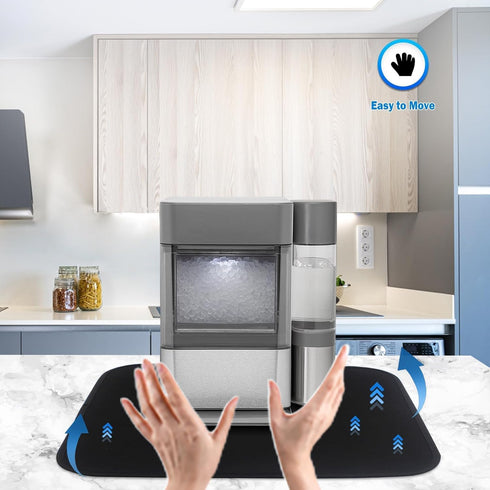 Mat for Ice Makers Countertop, Mat for Under Ice Maker Absorbent Dish Drying Mat for Kitchen Appliance, Ice Maker Machine Accessories Sliding Mat...