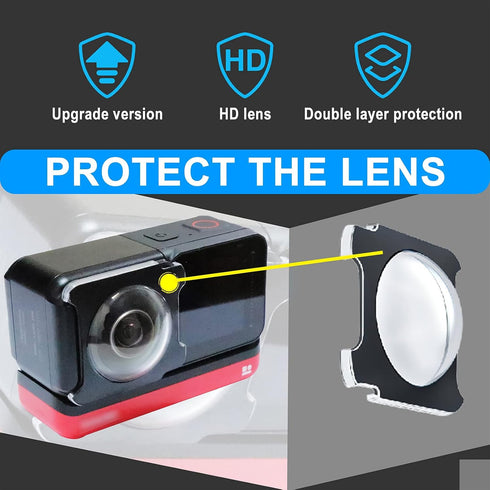 Lens Guards for Insta360 ONE RS/ONE R Accessories Case Sticky...