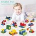 12 Packs Cartoon Car Easter Egg Fillers Building Block Toy Sets, Compatible with Lego Party Favors Vehicle, Classroom Prizes Building Kits Easter ...