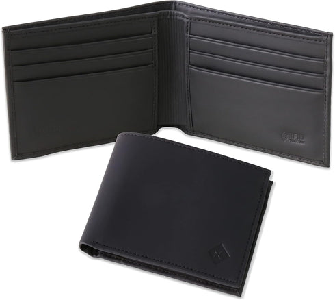 Kolossus Wallet for Men, Full Grain Leather, Minimalist Slim, RFID Blocking, Billfold with 6 Card Slots (Black)...