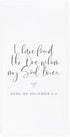 The Cotton & Canvas Co. I Have Found The One Whom My Soul Loves, Song of Solomon 3:4 Scripture, Bible, Religious, Soft and Absorbent Tea Towel, Fl...