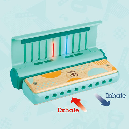 Hape Learn with Lights Harmonica | USB Charging Capabilities | Leaning and Band Mode | Musical Instrument...