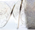 Wire Edged Ribbon Silver Sheer Organza Gift Wrap Ribbon 50 yards x 2.5 inch Wide Clearance Metallic Wired Trim & Glitter Decorative White 1 Roll L...