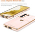 Teageo for Samsung Galaxy S22 5G Case for Women Girl Cute Love-Heart Luxury Bling Soft Back Cover Raised Full Camera Protection Bumper Silicone Sh...