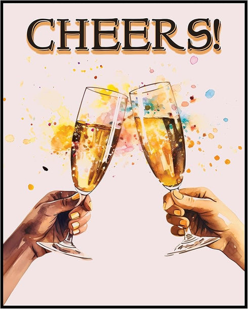 Posterizer 1 pcs-Retro Preppy Funky Fun-Cheers Poster-Retro Art-Abstract & Modern Art-Gift for Men Women Teens-Art Poster Print for Home, Office,...