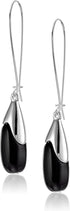 Robert Lee Morris Women's Black Bead Long Drop Earrings...