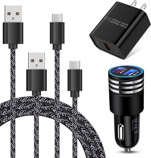 Type C Charger Fast Charger for Samsung Galaxy S24 S23 S22 S21 S20 A15 A54 A14 A53 A13,LG Stylo 6 5,Moto G Pure/G Power/G Stylus/G Play,Quick Char...