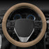 Motor Trend Beige Classic Stitch Perforated Simulated Leather Steering Wheel Cover, All Beige...