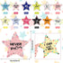 72 Pcs 5.9" Star Cutouts Paper for Bulletin Board Decorations Glitter Star Cutouts Positive Sayings Star Confetti Cutouts for Bulletin Board Class...