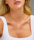 Foxgirl Gold Cross Necklaces for Women, Dainty Small Cross Chain Pendant Choker Necklace Simple Cute Tiny Sideways Cz Cross Gold Necklace for Wome...