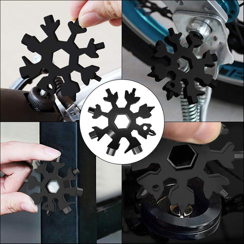 Stocking Stuffers for Men Dad Gifts, Multi Tool 2 Pack 18 in 1 Snowflake Hand Tools Christmas Xmas Gifts for Men and Women Outdoors Camping Portab...