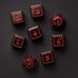 Free League Publishing: The One Ring: Black Dice Set - 8 Engraved Dice, Black with Red Numbers, Tabletop Roleplaying Game Accessory, Lord of The R...