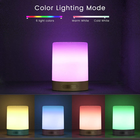 Elecstars Touch Bedside Lamp - with Bluetooth Speaker, Dimmable Color Night Light, Outdoor Table Lamp with Smart Touch Control, Best Gift for Men ...