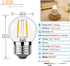 G40 E26 1W Low Wattage LED Vintage Bulbs Small Globe Nightlight 10 Watt Edison Style Bulb, 2700K Warm White Non Dimmable 6Pack...
