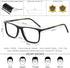 OCCI CHIARI Fashion Men‘s Glasses Square Eyeglasses Frames Clear Lense with Spring Hinge (A-Black+Brown)...