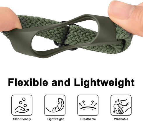 2 Pack Nylon Bands for Xiaomi Mi Band 7/6/5/4/3 Bands, Soft Braided Nylon Solo Sport Replacement Straps for Xiaomi Mi Band 7/6/5/4/3 Fitness Track...
