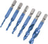 uxcell Combination Drill and Tap Bit Set M3 M4 M5 M6 M8 M10 with 1/4" Hex Shank Bluing High Speed Steel Countersink Bit Spiral Flute Tapping Tool ...