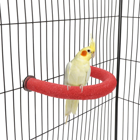 Bird Perches Parrot Cage Perch Rough Surface Perch Stand for Parakeets Budgies Cockatiels Conures Lovebirds (Small (Red)...